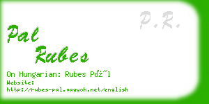 pal rubes business card